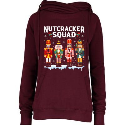 Nutcracker Squad Holiday Christmas Pajama Womens Funnel Neck Pullover Hood