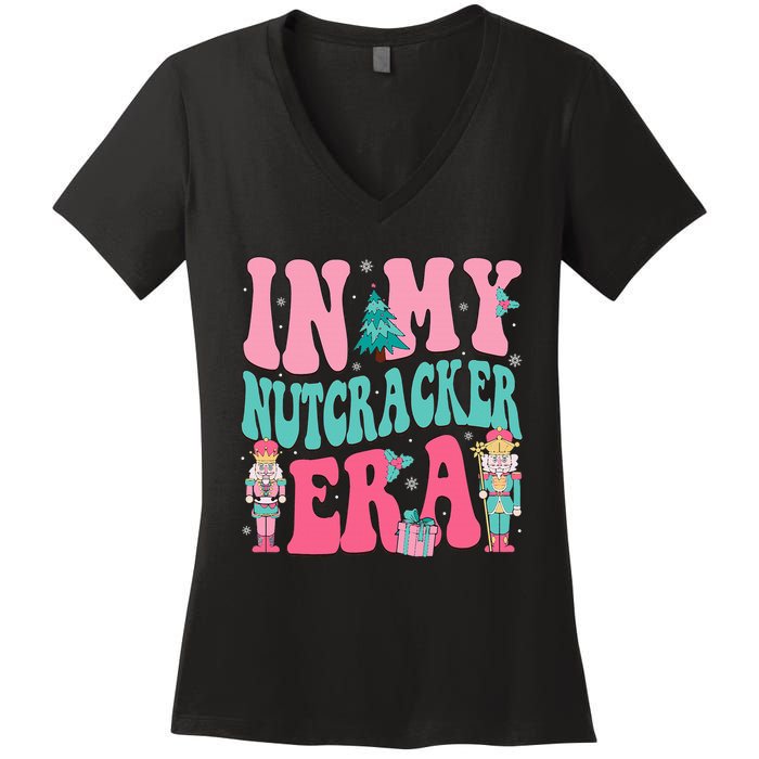 Nutcracker Squad In My Nutcracker Era Christmas Women's V-Neck T-Shirt