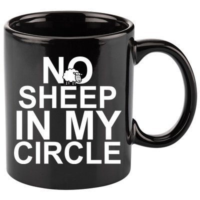 No Sheep In My Circle 11oz C Handle Ceramic Mug