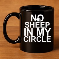 No Sheep In My Circle 11oz C Handle Ceramic Mug