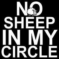 No Sheep In My Circle Drawstring Bag