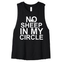 No Sheep In My Circle Women's Racerback Cropped Tank