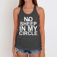 No Sheep In My Circle Women's Knotted Racerback Tank