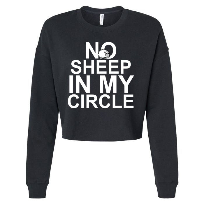 No Sheep In My Circle Cropped Pullover Crew