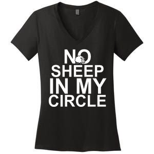 No Sheep In My Circle Women's V-Neck T-Shirt