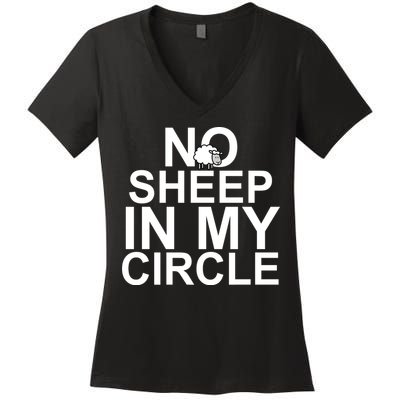No Sheep In My Circle Women's V-Neck T-Shirt