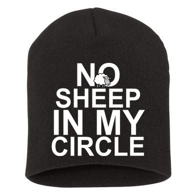 No Sheep In My Circle Short Acrylic Beanie