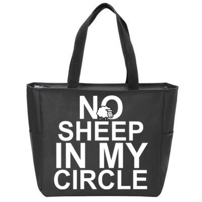 No Sheep In My Circle Zip Tote Bag