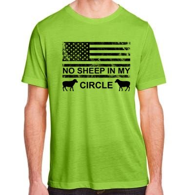 No Sheep In My Circle Vintage American Flag Adult ChromaSoft Performance T-Shirt