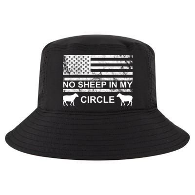 No Sheep In My Circle Vintage American Flag Cool Comfort Performance Bucket Hat