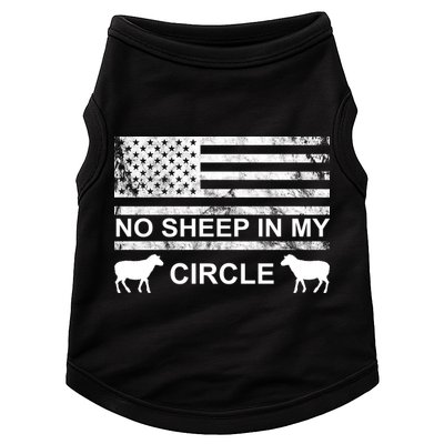 No Sheep In My Circle Vintage American Flag Doggie Tank