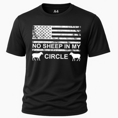 No Sheep In My Circle Vintage American Flag Performance Shirt