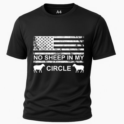 No Sheep In My Circle Vintage American Flag Cooling Performance Crew T-Shirt