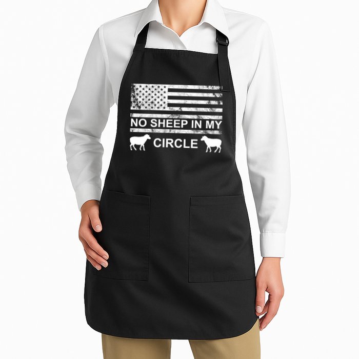 No Sheep In My Circle Vintage American Flag Apron