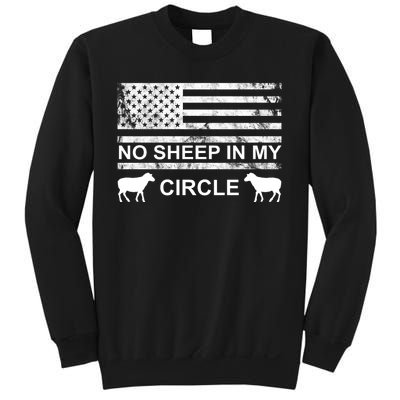 No Sheep In My Circle Vintage American Flag Sweatshirt