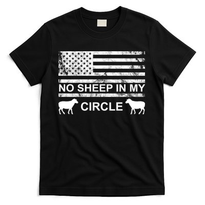 No Sheep In My Circle Vintage American Flag T-Shirt