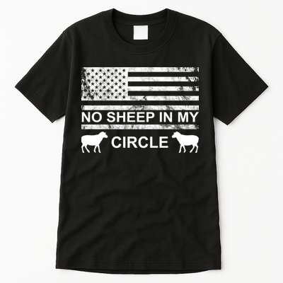 No Sheep In My Circle Vintage American Flag Tall T-Shirt