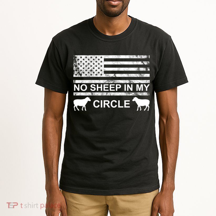 No Sheep In My Circle Vintage American Flag Tall T-Shirt