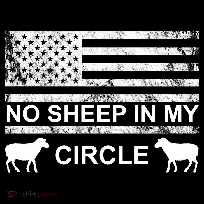 No Sheep In My Circle Vintage American Flag Tall T-Shirt
