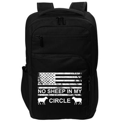 No Sheep In My Circle Vintage American Flag Impact Tech Backpack