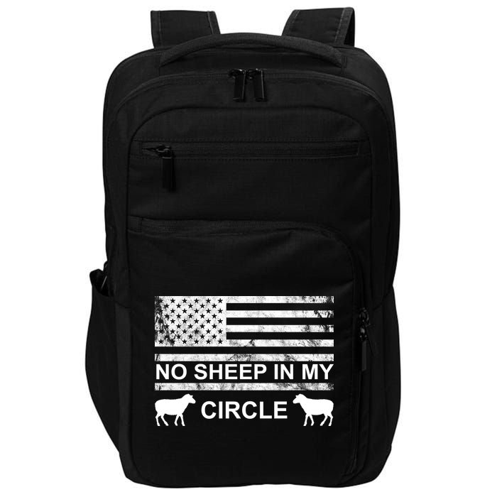 No Sheep In My Circle Vintage American Flag Impact Tech Backpack