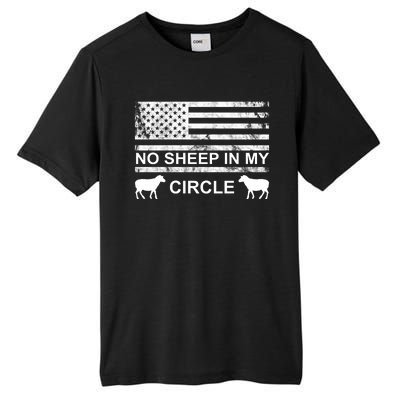 No Sheep In My Circle Vintage American Flag Tall Fusion ChromaSoft Performance T-Shirt