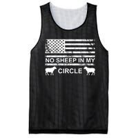 No Sheep In My Circle Vintage American Flag Mesh Reversible Basketball Jersey Tank