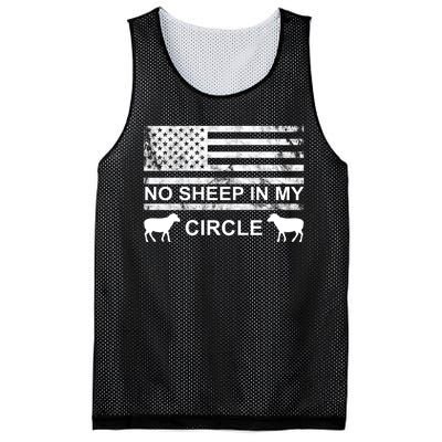 No Sheep In My Circle Vintage American Flag Mesh Reversible Basketball Jersey Tank