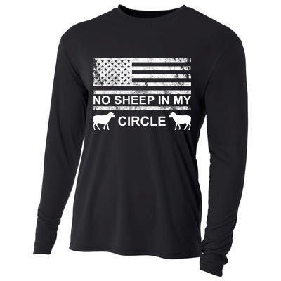 No Sheep In My Circle Vintage American Flag Cooling Performance Long Sleeve Crew