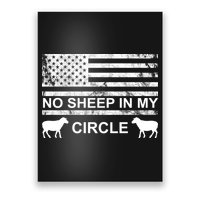 No Sheep In My Circle Vintage American Flag Poster
