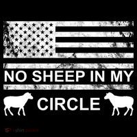 No Sheep In My Circle Vintage American Flag Poster