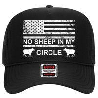 No Sheep In My Circle Vintage American Flag Trucker Hat