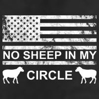 No Sheep In My Circle Vintage American Flag Trucker Hat