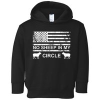 No Sheep In My Circle Vintage American Flag Toddler Hoodie