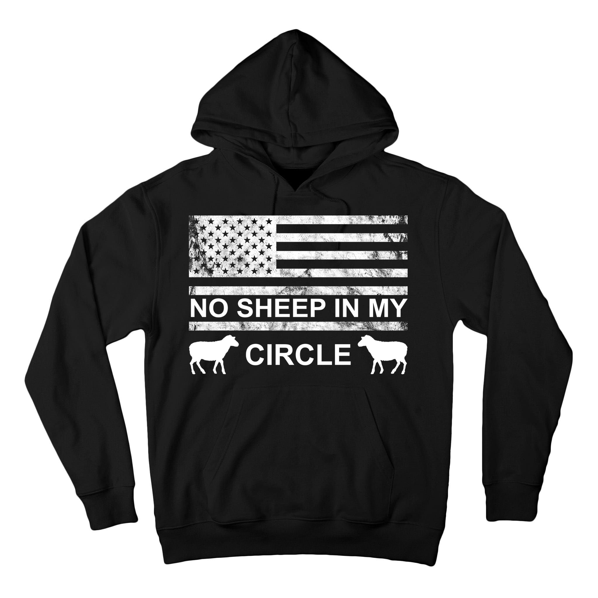No Sheep In My Circle Vintage American Flag Tall Hoodie