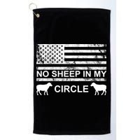 No Sheep In My Circle Vintage American Flag Golf Towel