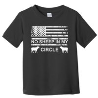 No Sheep In My Circle Vintage American Flag Toddler T-Shirt