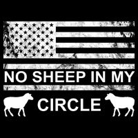 No Sheep In My Circle Vintage American Flag Toddler T-Shirt
