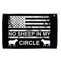 No Sheep In My Circle Vintage American Flag Grommeted Golf Towel