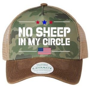 No Sheep In My Circle USA American Flag Logo Legacy Tie Dye Trucker Hat