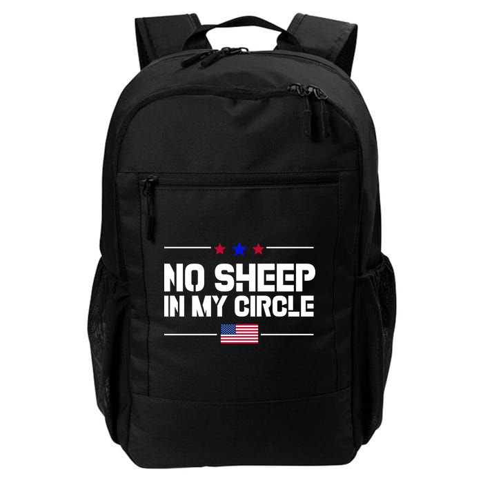 No Sheep In My Circle USA American Flag Logo Backpack