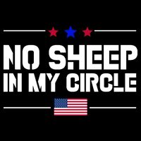 No Sheep In My Circle USA American Flag Logo Backpack