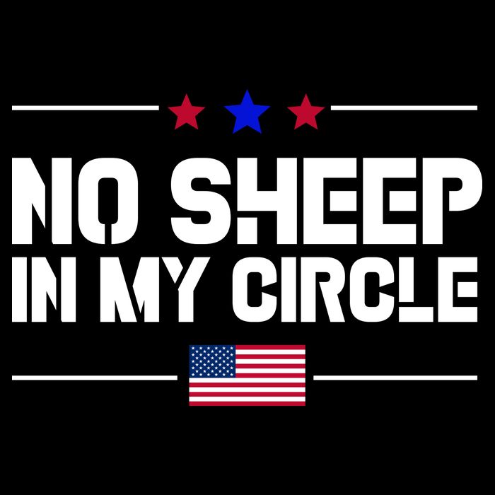 No Sheep In My Circle USA American Flag Logo Backpack