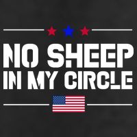 No Sheep In My Circle USA American Flag Logo Hat