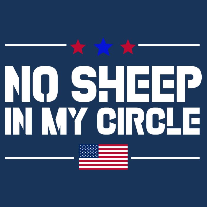 No Sheep In My Circle USA American Flag Logo Cool Comfort Performance Bucket Hat