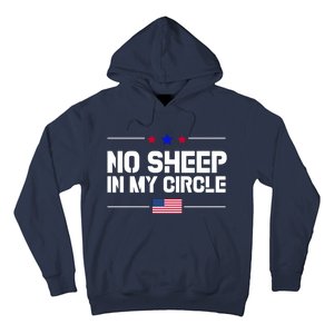 No Sheep In My Circle USA American Flag Logo Hoodie