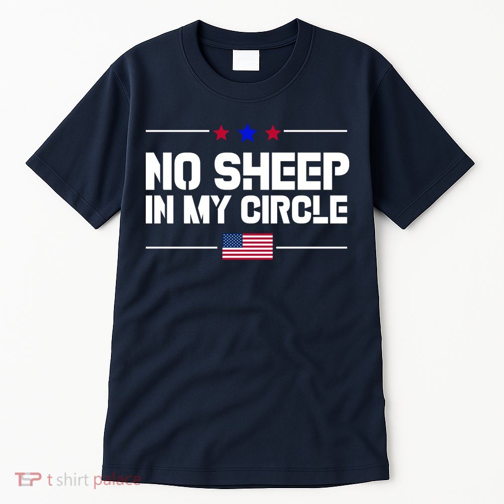 No Sheep In My Circle USA American Flag Logo Tall T-Shirt