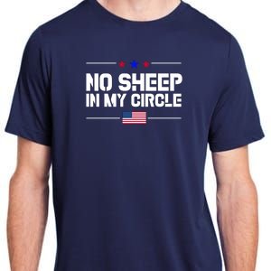 No Sheep In My Circle USA American Flag Logo Adult ChromaSoft Performance T-Shirt