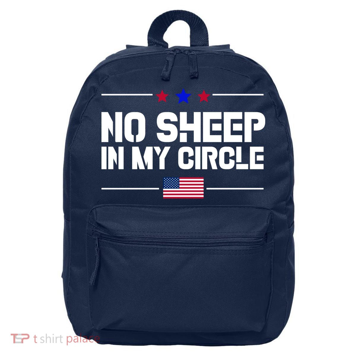No Sheep In My Circle USA American Flag Logo 16 in Basic Backpack