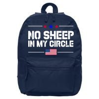 No Sheep In My Circle USA American Flag Logo 16 in Basic Backpack